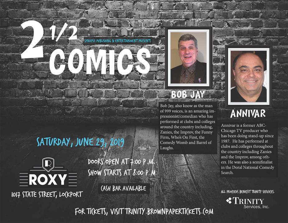 Two and 1/2 Comics Flyer