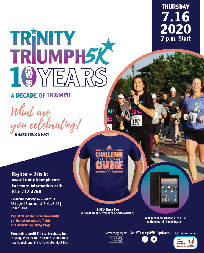 Trinity Triumph 5K 2020 Flyer