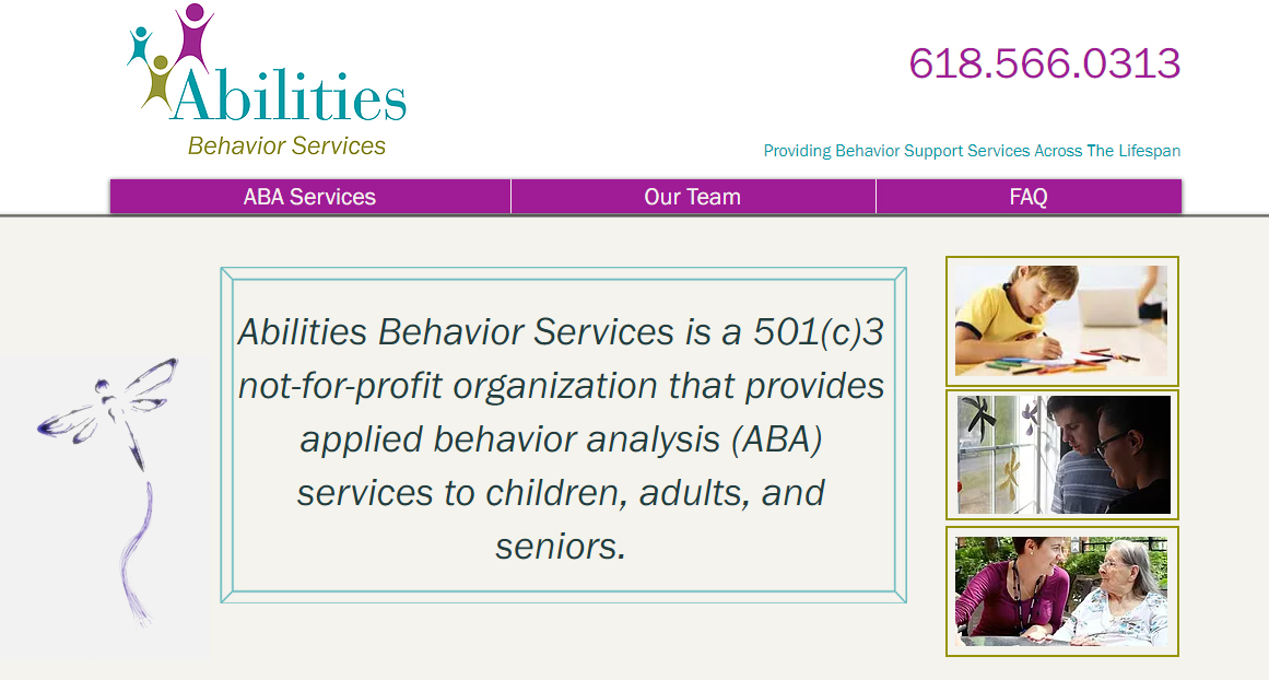 Abilities Behavior Services Website Screenshot