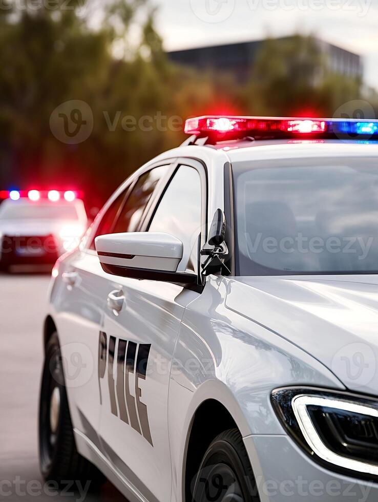 close-up-of-police-car-with-flashing-lights-in-urban-environment-daytime-scene-photo