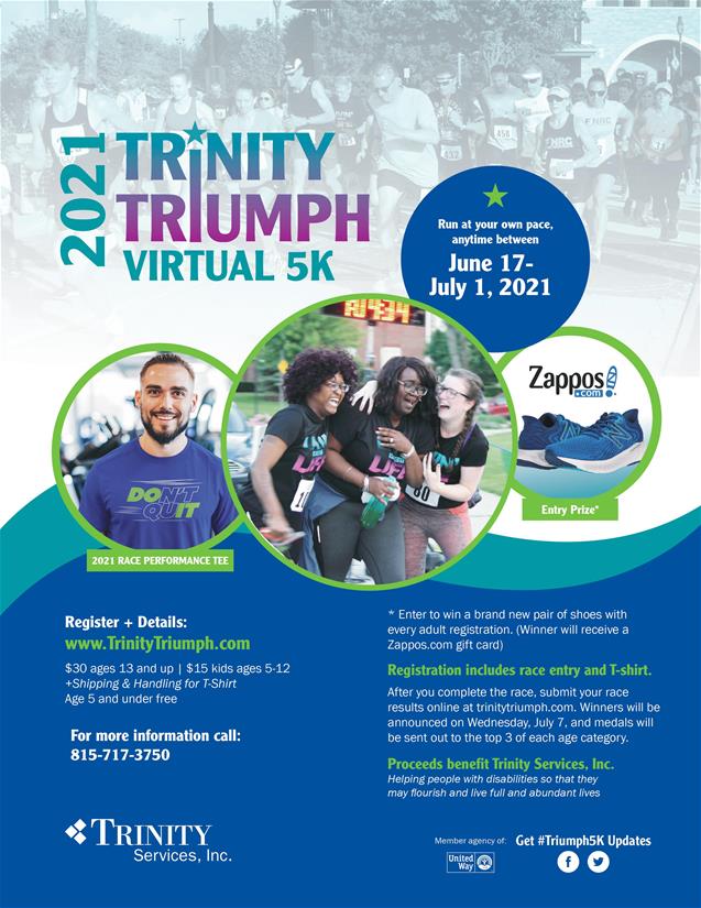 Trinity Triumph 5K 2021 Event Flyer