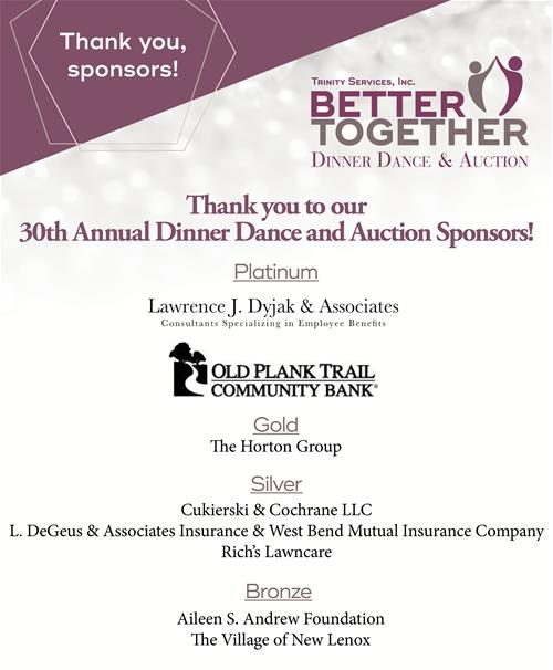 Thank you 2019 Dinner Dance sponsors!