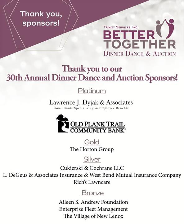 Thank you 2019 Dinner Dance sponsors!