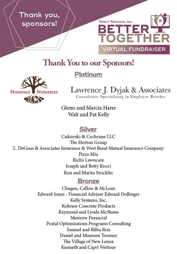 Sponsor page for Website