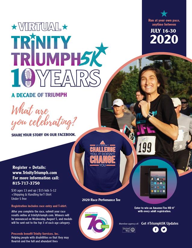 Virtual Trinity Triumph 5K 2020 Flyer